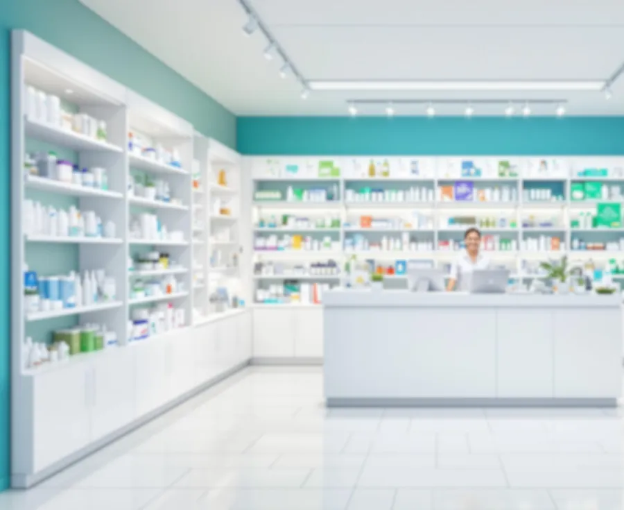 Intérieur d’une officine de pharmacie